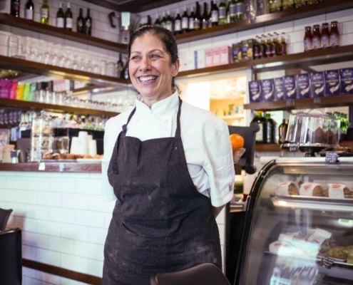 Maria Tuminello is Shaun's landlord but also a small business owner who is facing her own challenges operating during COVID-19. (ABC News: Geoff Thompson)